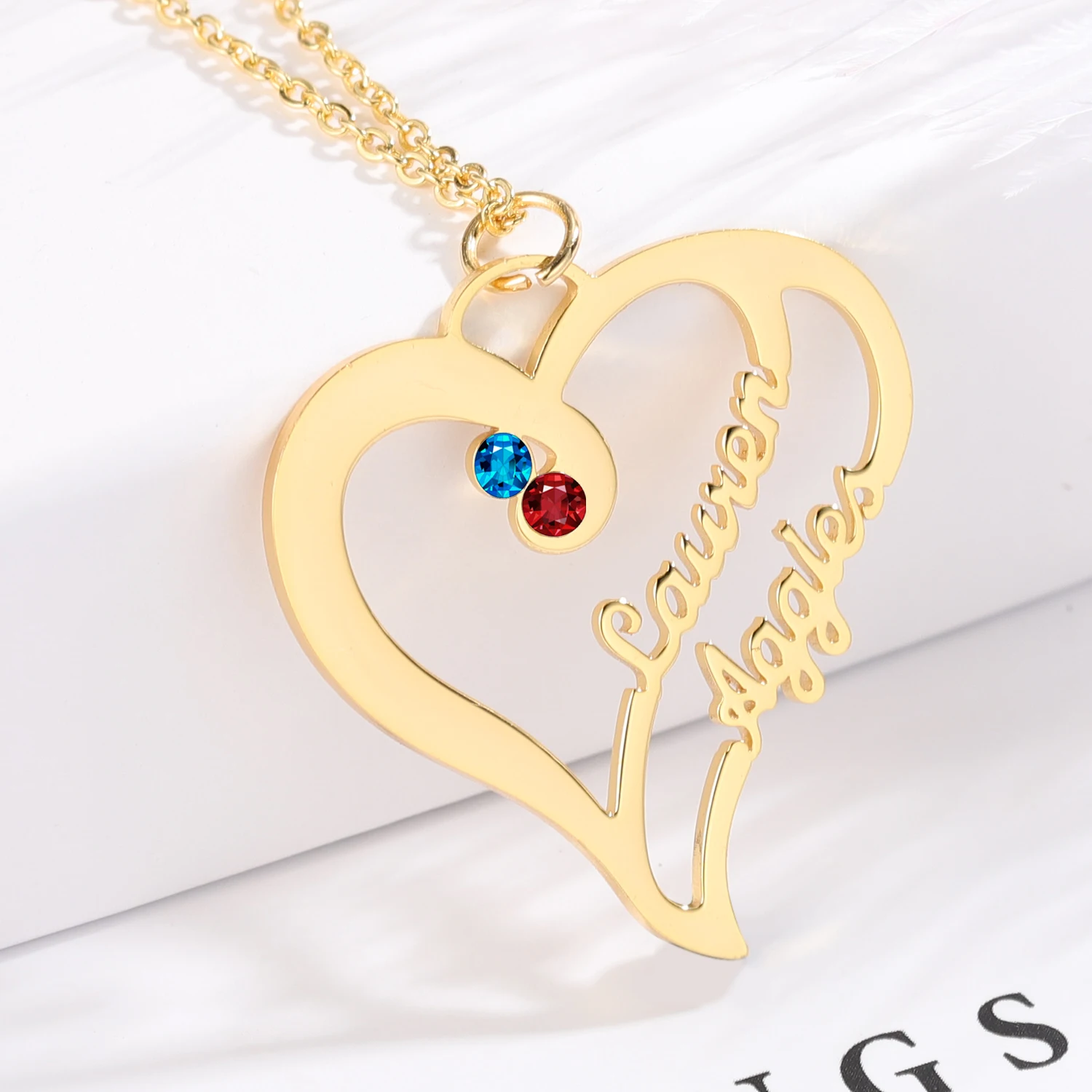 Heart Customized Name Necklace Stainless Steel Nameplate Pendant Personalized Custom Birthstone Jewelry Gift for Women Girls
Heart Customized Name Necklace Stainless Steel Nameplate Pendant Personalized Custom Birthstone Jewelry Gift for Women Girls