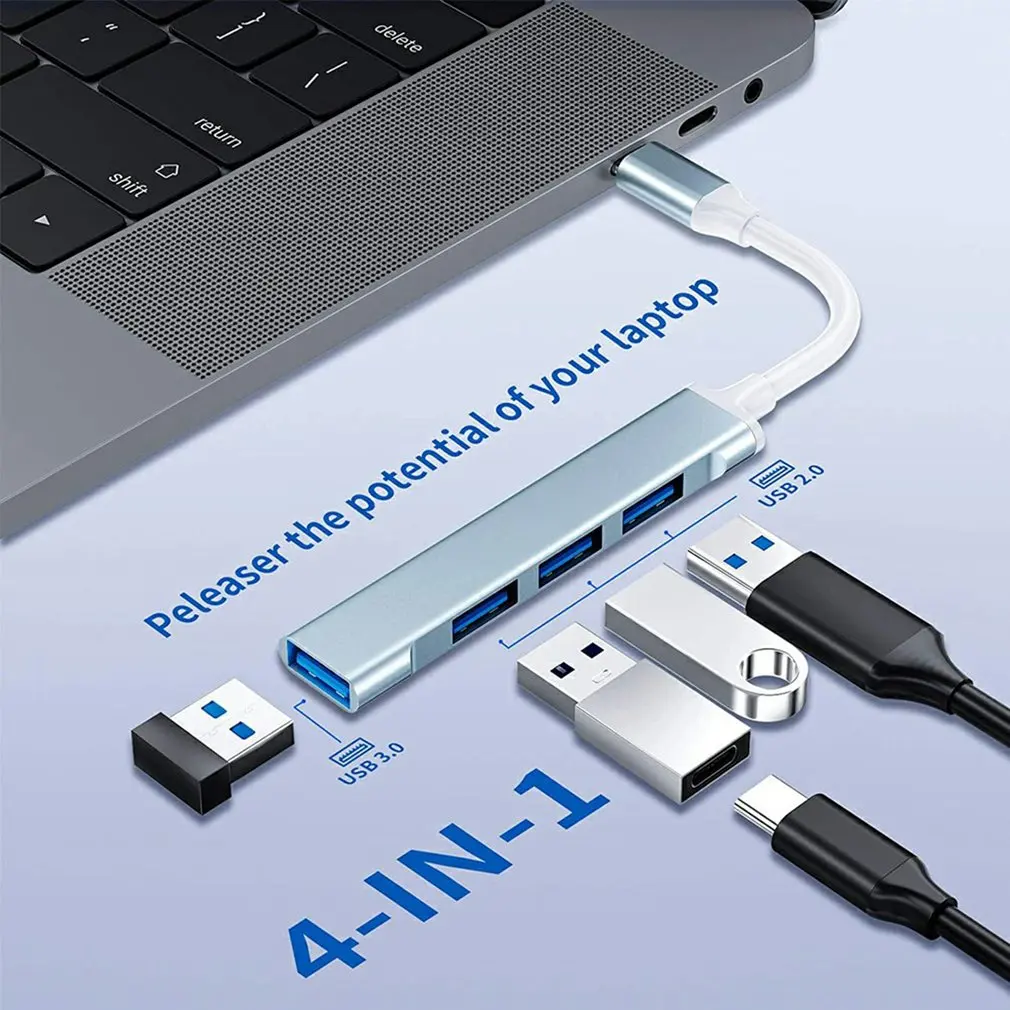 USB C HUB 3.0 3.1 Type C 4 Port Multi Splitter Adapter OTG For Xiaomi Lenovo Macbook Pro Air PC Computer Notebook Accessories
USB C HUB 3.0 3.1 Type C 4 Port Multi Splitter Adapter OTG For Xiaomi Lenovo Macbook Pro Air PC Computer Notebook Accessories
