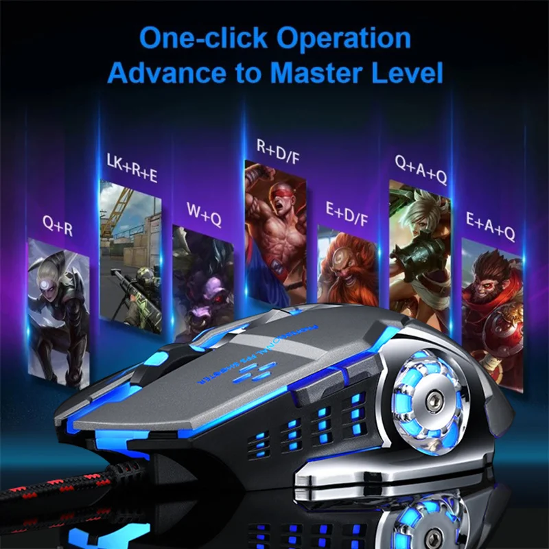Wired Gaming Mouse Usb Optical Gamer Mouse Ergonomic Mouse 6 Buttons 3200Dpi Computer Programmable Mouse For Pc Laptop Desktop
Wired Gaming Mouse Usb Optical Gamer Mouse Ergonomic Mouse 6 Buttons 3200Dpi Computer Programmable Mouse For Pc Laptop Desktop