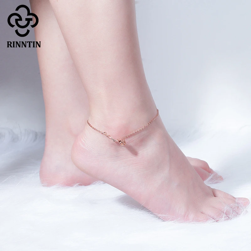 Rinntin Real 925 Sterling Silver 3 Layers Rose Gold Plated Anklet Fine Rose Shape Extension Chain For Female Present TSA08
Rinntin Real 925 Sterling Silver 3 Layers Rose Gold Plated Anklet Fine Rose Shape Extension Chain For Female Present TSA08