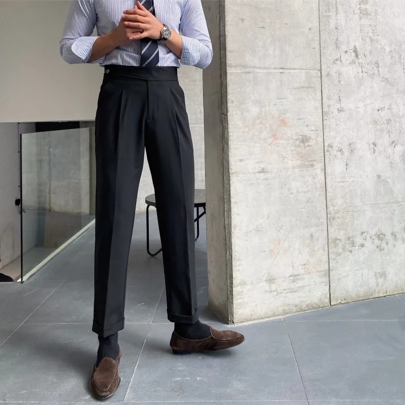 New Mens Spring High Waist Straight Suit Pants Business Work Long Trousers Slim Fit Office Man Cargo Pants Pantalones Hombre
New Mens Spring High Waist Straight Suit Pants Business Work Long Trousers Slim Fit Office Man Cargo Pants Pantalones Hombre