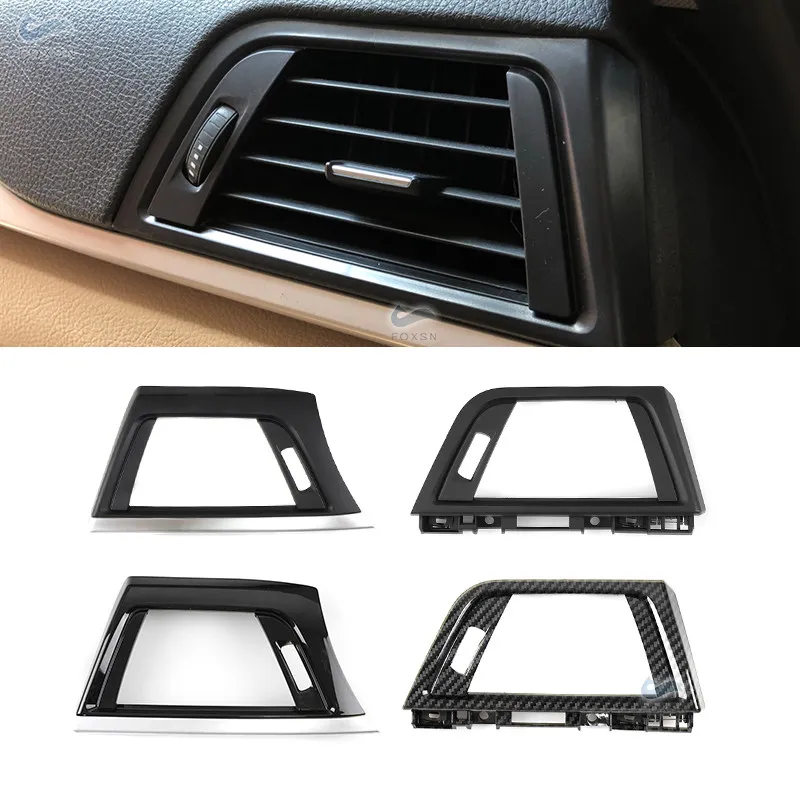 

LHD For BMW 3 Series F30 F35 Carbon Texture Front Row Wind Left / Right Air Conditioner Vent Grill Air Outlet Panel Frame Trim