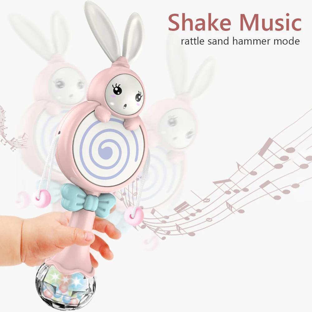 2021 Cute Rabbit Handbells Newborn Infant Early Toy Baby Early Educational Musical Flashing Toys Electric Handbell
2021 Cute Rabbit Handbells Newborn Infant Early Toy Baby Early Educational Musical Flashing Toys Electric Handbell