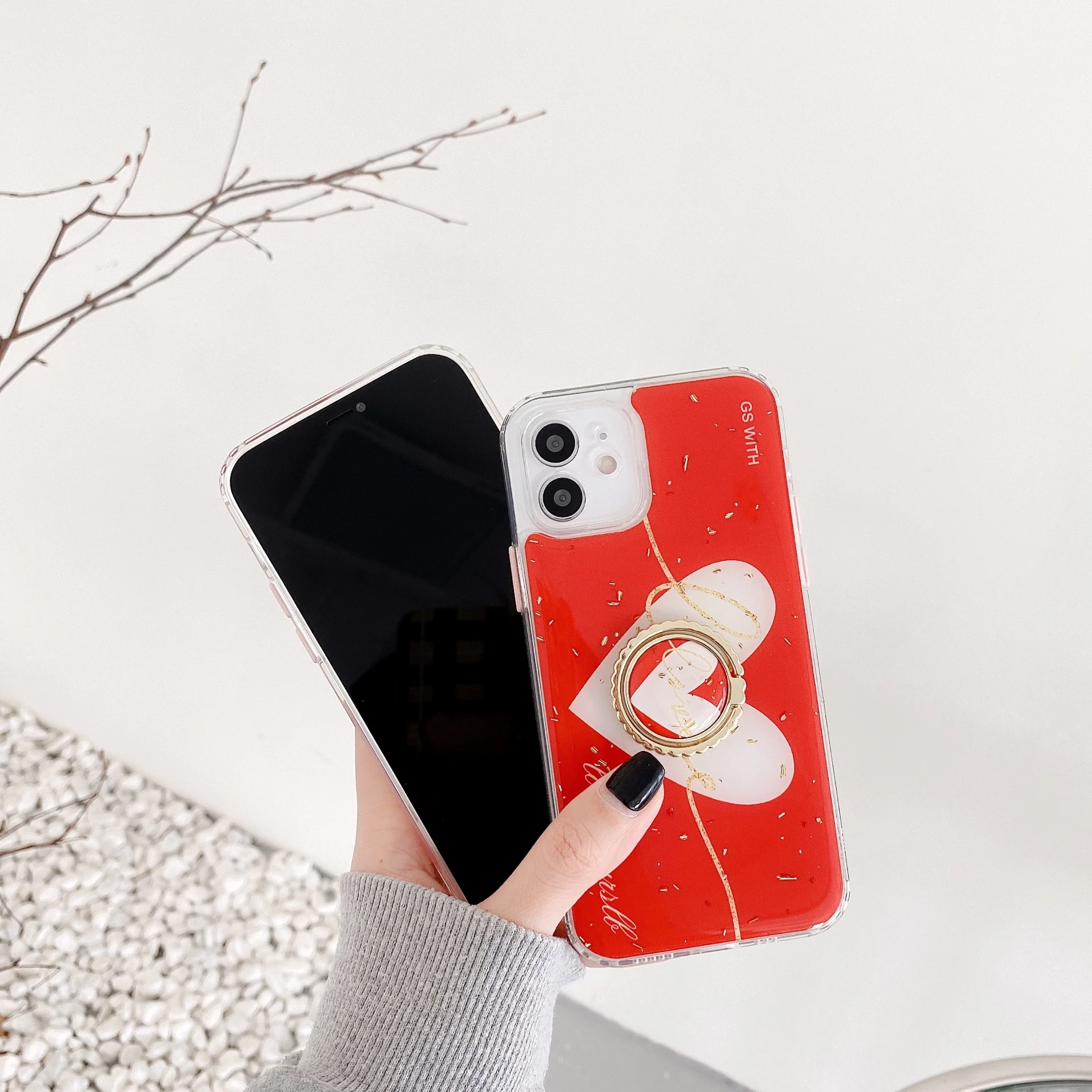 Fashion Cute Red Heart Phone Case For iPhone 11 12 XS Pro Max 12 Mini XR X 7 8 Plus Soft Silicone Covers With Ring Holder Stand
Fashion Cute Red Heart Phone Case For iPhone 11 12 XS Pro Max 12 Mini XR X 7 8 Plus Soft Silicone Covers With Ring Holder Stand