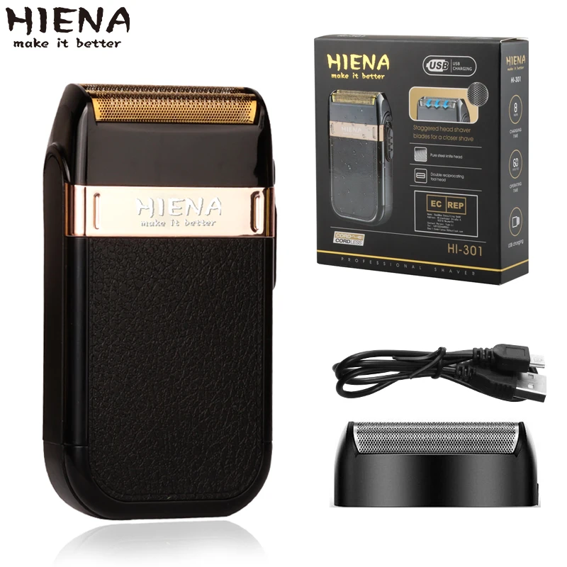 

HIENA Electric Shaver Trimmer For men hair clipper Men's shaver Barber professional Razor Reciprocating Foil Shaving Machine USB