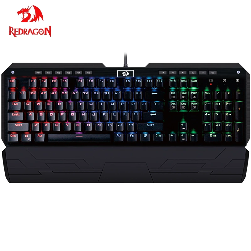 Redragon K555 Mechanical Gaming Keyboard with Blue Switches, Macro Recording, Wrist Rest, Full Size, Indrah, for Windows PC Game
Redragon K555 Mechanical Gaming Keyboard with Blue Switches, Macro Recording, Wrist Rest, Full Size, Indrah, for Windows PC Game