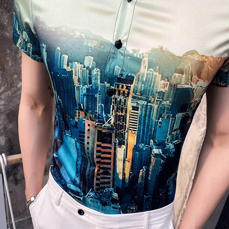 2020 New style Male summer of printing Casual cotton short-sleeved shirt/Men slim fit lapel business shirts S-4XL
2020 New style Male summer of printing Casual cotton short-sleeved shirt/Men slim fit lapel business shirts S-4XL