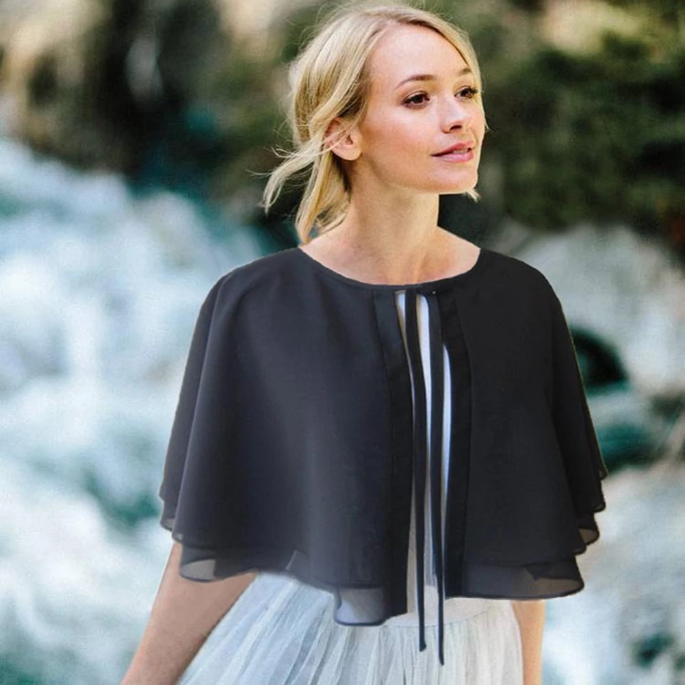 Black Chiffon Wedding Dresses Cape Prom Party Dress Wrap Cloak Cheap Wedding Women Formal Bolero Black Bridal Wrap
Black Chiffon Wedding Dresses Cape Prom Party Dress Wrap Cloak Cheap Wedding Women Formal Bolero Black Bridal Wrap