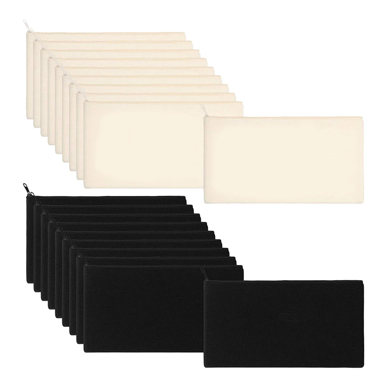 40 Pcs Canvas Pencil Pouch Zipper Makeup Bags Blank Craft DIY Bags Multipurpose Toiletry Stationary Storage Bags 
40 Pcs Canvas Pencil Pouch Zipper Makeup Bags Blank Craft DIY Bags Multipurpose Toiletry Stationary Storage Bags