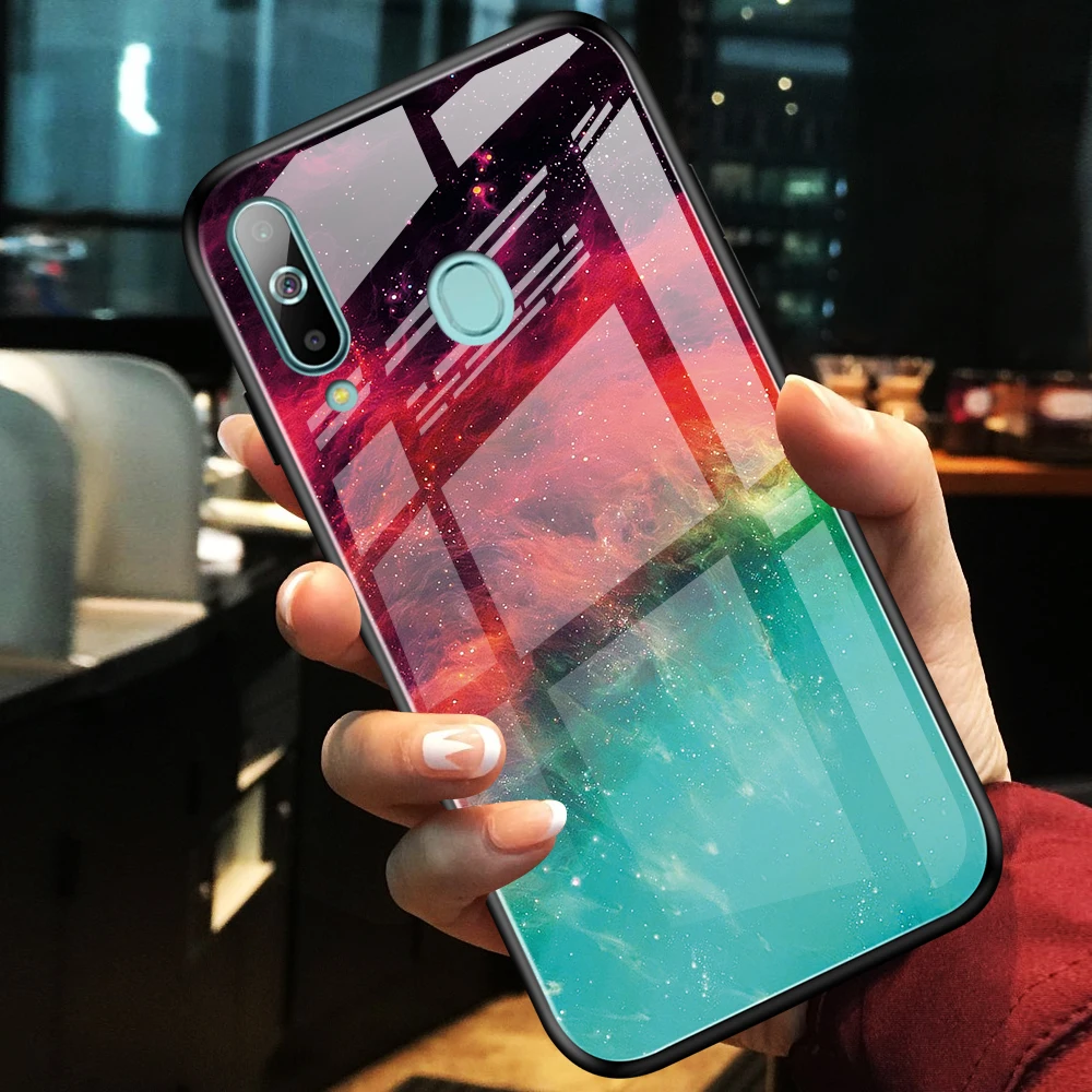 Aurora For Samsung A50 Case Glass Cover Galaxy S9 S10 Plus S10e A70 A60 A40 A30 A20 A10 A7 2018 A10E A20E M40 Note 9 10 Pro Capa | Мобильные