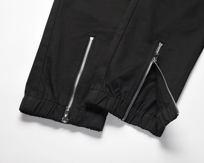 High Street Drawstring Ankle Zipper Cargo Pants Mens Straight Zipper Pockets Straight Black Trousers Loose Hip Hop Track Pants
High Street Drawstring Ankle Zipper Cargo Pants Mens Straight Zipper Pockets Straight Black Trousers Loose Hip Hop Track Pants