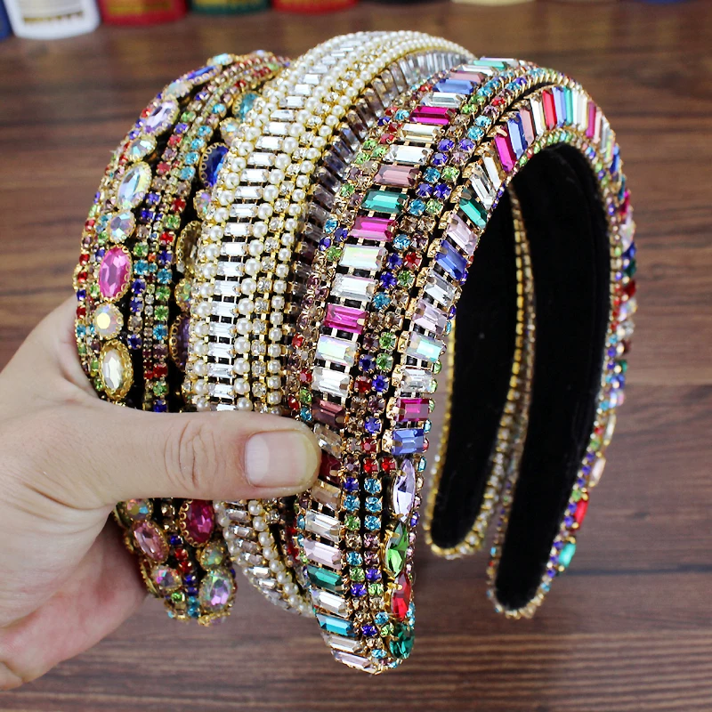 Luxury Sparkly Full Crystal Pearl Baroque Hairband Padded Rhinestone Princess Headband For Women Headdress Birthday Hair Jewelry
Luxury Sparkly Full Crystal Pearl Baroque Hairband Padded Rhinestone Princess Headband For Women Headdress Birthday Hair Jewelry