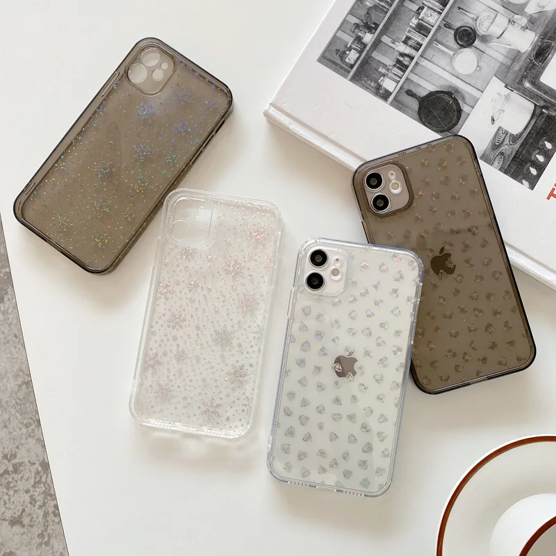 Laser Colorful Diamond Snowflake Phone Case for Iphone XS Max XR X 11 12 13 Pro Max 8 7 Plus Laser Stickers Transparent Cover
Laser Colorful Diamond Snowflake Phone Case for Iphone XS Max XR X 11 12 13 Pro Max 8 7 Plus Laser Stickers Transparent Cover