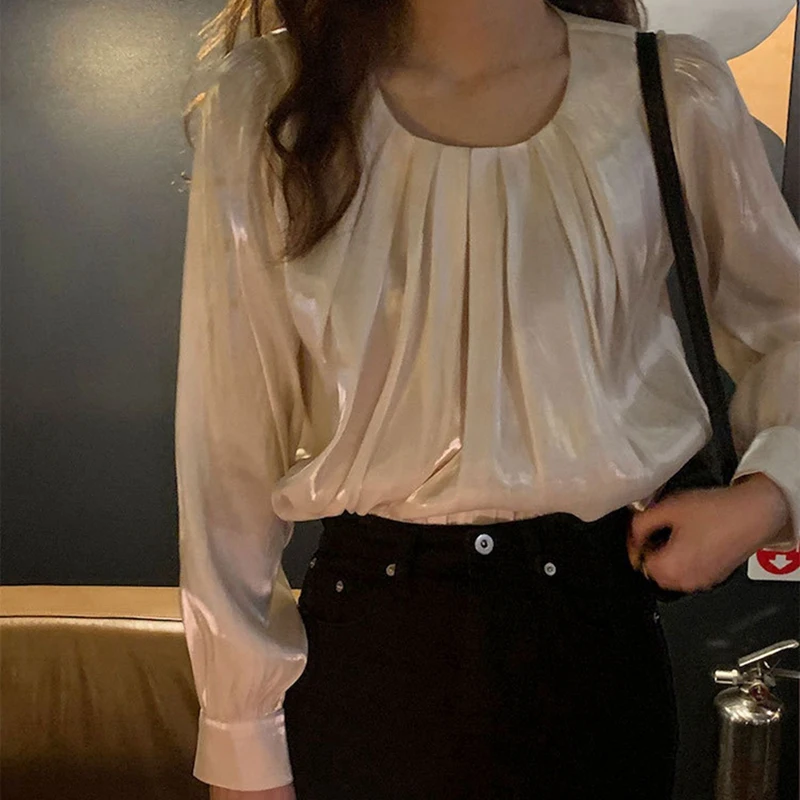 Women's All-Match French Lazy Little Women Silk Light Gentle Long-Sleeve Shirt One Size
Women's All-Match French Lazy Little Women Silk Light Gentle Long-Sleeve Shirt One Size