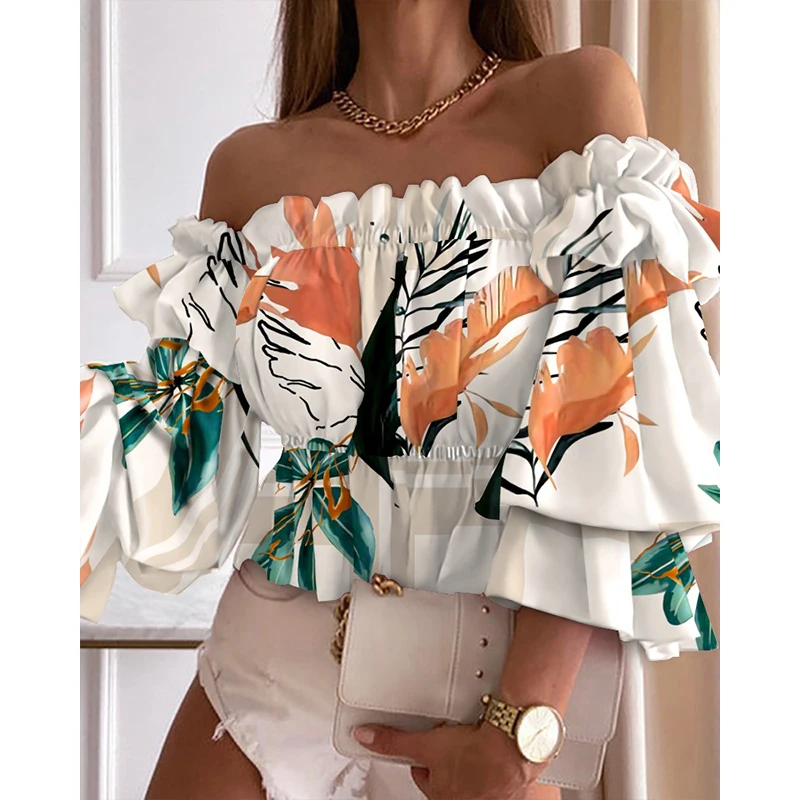 Женские блузы с открытыми плечами De Mujer Elegantes 2021, Модные Винтажные белые топы с рукавами-бабочками, блузки для офиса
Женские блузы с открытыми плечами De Mujer Elegantes 2021, Модные Винтажные белые топы с рукавами-бабочками, блузки для офиса