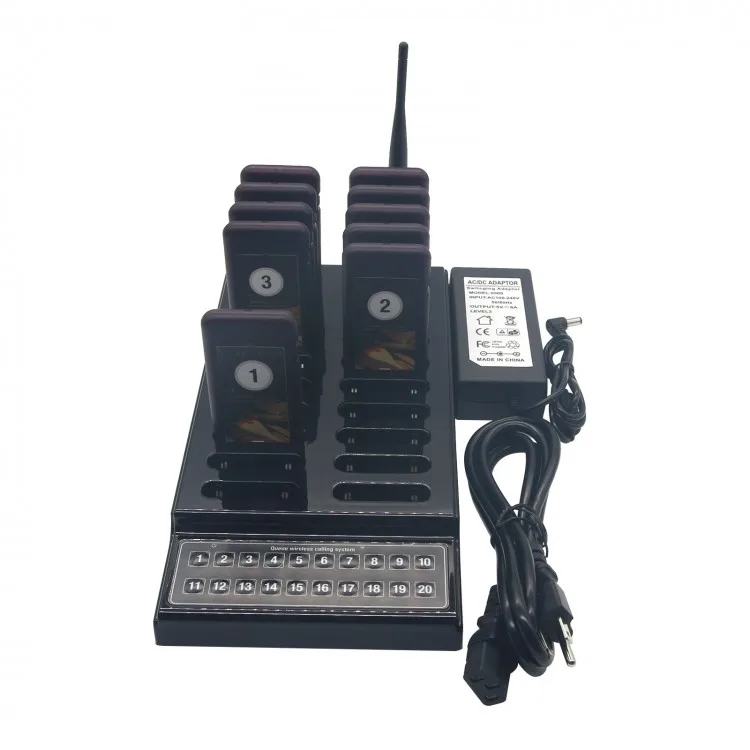 Restaurant Wireless Coaster 10 Pagers DC 5V Power supply Guest Waiter Call Paging Queuing System
Restaurant Wireless Coaster 10 Pagers DC 5V Power supply Guest Waiter Call Paging Queuing System