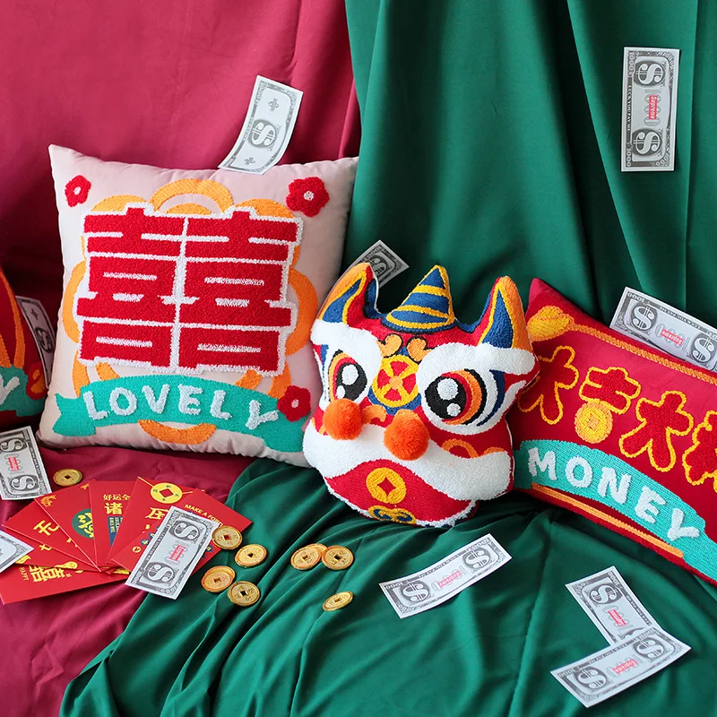 3D Chinese Traditional Culture Embroidery Cushion Cover Decorative Pillows / Pillowcase Sofa Chair New Year Decoration
3D Chinese Traditional Culture Embroidery Cushion Cover Decorative Pillows / Pillowcase Sofa Chair New Year Decoration