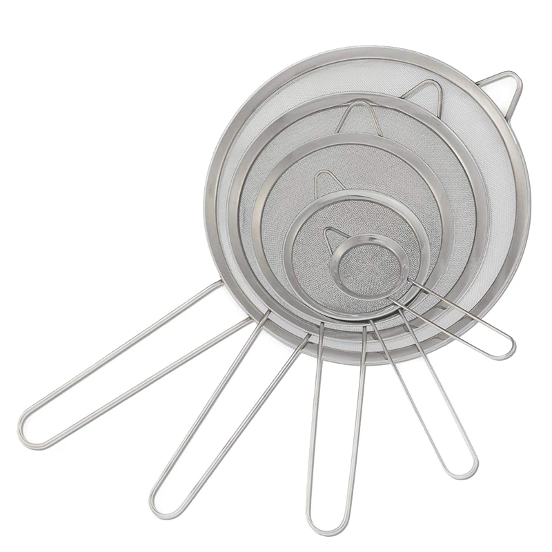 LMETJMA Stainless Steel Fine Mesh Strainers Oil Strainer Colanders with Long Wire Handles 3'', 5'', 6'', 8'', 9.5'' KC0072
LMETJMA Stainless Steel Fine Mesh Strainers Oil Strainer Colanders with Long Wire Handles 3'', 5'', 6'', 8'', 9.5'' KC0072