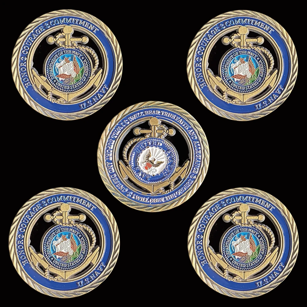 5PCS United States Navy Hollow Coin Medal of Honor Courage Commitment Coins
5PCS United States Navy Hollow Coin Medal of Honor Courage Commitment Coins