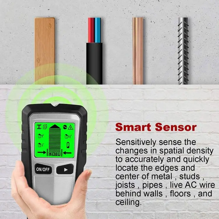 Wall Detector LCD Display 5 in 1 Electronic Center Finder Quickly detect the center position of the wooden stem
Wall Detector LCD Display 5 in 1 Electronic Center Finder Quickly detect the center position of the wooden stem