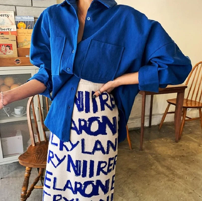 2021 Новинка весны длинное пальто с двойными карманами свитер из хлопка с отложным воротником, женская блузка, на каждый день, свободные женск...
2021 Новинка весны длинное пальто с двойными карманами свитер из хлопка с отложным воротником, женская блузка, на каждый день, свободные женск...