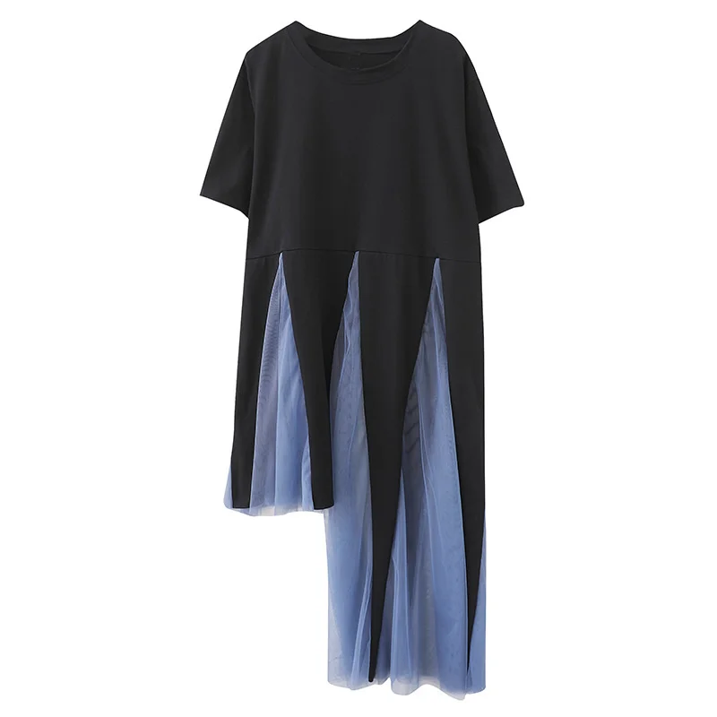 XUXI Summer 2021 Women Short Sleeve Dress Irregular Color Matching Mesh Stitching T-shirt Skirt E2061
XUXI Summer 2021 Women Short Sleeve Dress Irregular Color Matching Mesh Stitching T-shirt Skirt E2061
