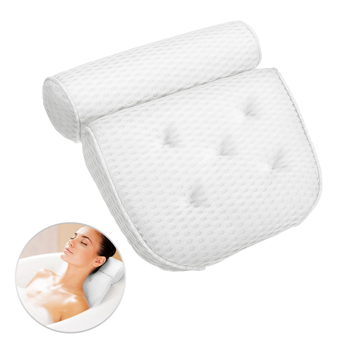 SPA Bath Pillow With Suction Cups Neck And Back Support Headrest Version Breathable Non-Slip Bath Pillow Home Bathroom Supply
SPA Bath Pillow With Suction Cups Neck And Back Support Headrest Version Breathable Non-Slip Bath Pillow Home Bathroom Supply