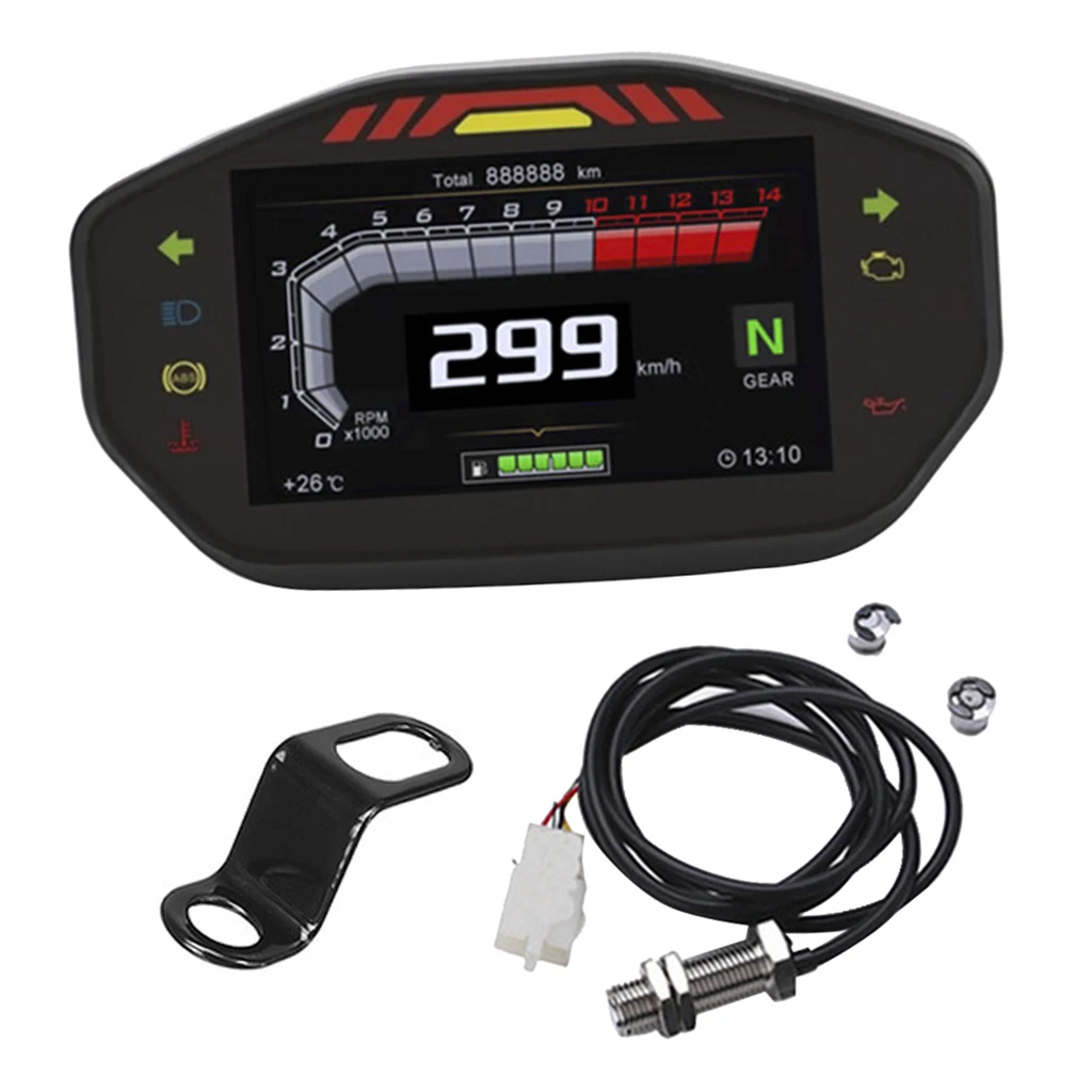 8-12V Universal Motorcycle Speedometer Odometer Tachometer RPM Speedometer Gauge
8-12V Universal Motorcycle Speedometer Odometer Tachometer RPM Speedometer Gauge