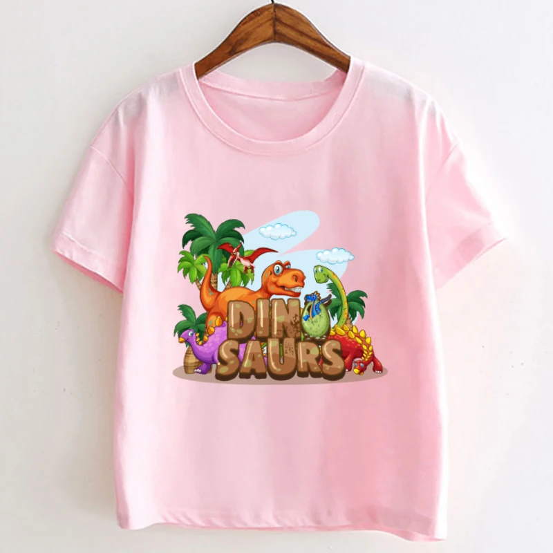 Summer 2021 Children's Birthday Costume 4-14 Years Old Dinosaur Print Short Sleeve Top Cartoon Boys T-Shirt Girls Clothing
Summer 2021 Children's Birthday Costume 4-14 Years Old Dinosaur Print Short Sleeve Top Cartoon Boys T-Shirt Girls Clothing