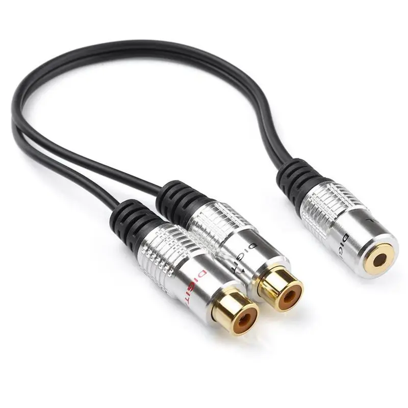 3.5mm (1/8 inch) Stereo Jack Female to 2 Dual RCA o Splitter Y Adapter Cable for Connector AV o/Video | Электроника