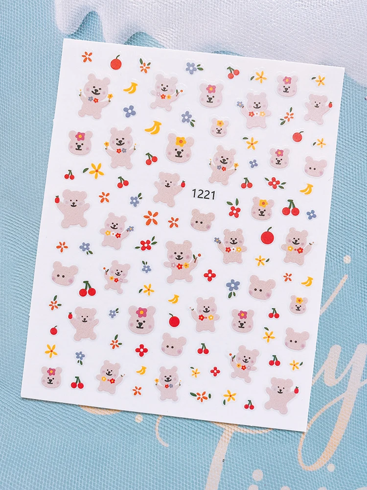 Nail Stickers 3d Cute Cartoons Cat Anime Stickers Sliders for Nails Art Design All for Manicure Decorations Accessories Sticker