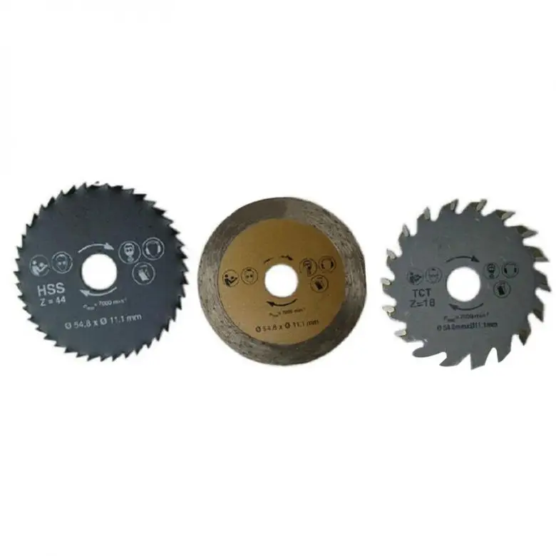 3pcs/set Mini Circular Saw Blade TCT HSS Saw Blade Diamond Cutting Disk Accessories Set for Wood Metal Tile Cutting Disk
3pcs/set Mini Circular Saw Blade TCT HSS Saw Blade Diamond Cutting Disk Accessories Set for Wood Metal Tile Cutting Disk