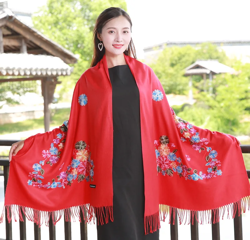 Brand Designer New Winter Scarf Women Warm Long Scarves Female EdgingShawl Floral Embroidery Scarf Autumn Winter Shawl Bufanda
Brand Designer New Winter Scarf Women Warm Long Scarves Female EdgingShawl Floral Embroidery Scarf Autumn Winter Shawl Bufanda