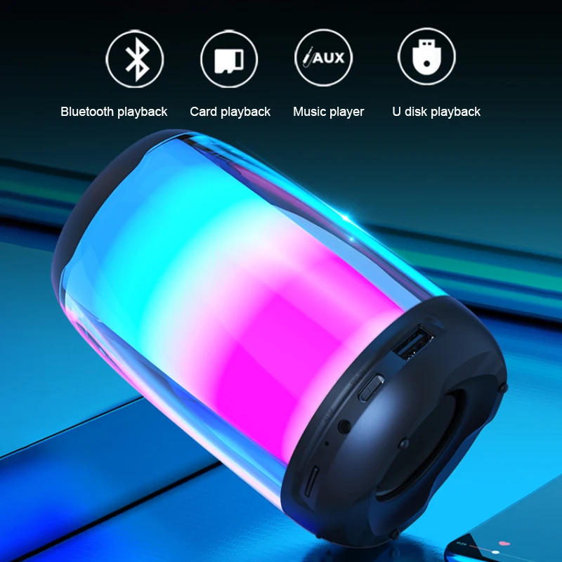 Powerful Bass Wireless Speaker Portable Surround Sound Wireless Loudspeaker Music Player LED Light Effect Speakers For TF Card
Powerful Bass Wireless Speaker Portable Surround Sound Wireless Loudspeaker Music Player LED Light Effect Speakers For TF Card