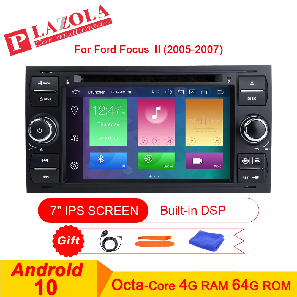 Автомобильный мультимедийный плеер 2 Din, Android 10, для Ford Focus 2, Fiesta C-Max, S-Max, Fusion, Transit, Kuga 2005-2007, DSP, IPS экран, Wi-Fi
Автомобильный мультимедийный плеер 2 Din, Android 10, для Ford Focus 2, Fiesta C-Max, S-Max, Fusion, Transit, Kuga 2005-2007, DSP, IPS экран, Wi-Fi
