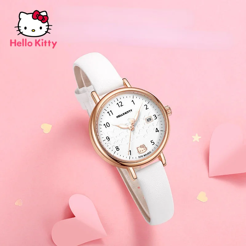 Hello Kitty Watch Cartoon Pattern Student Female Junior High School Students Leather Strap Pointer Luminous Quartz Watch
Hello Kitty Watch Cartoon Pattern Student Female Junior High School Students Leather Strap Pointer Luminous Quartz Watch