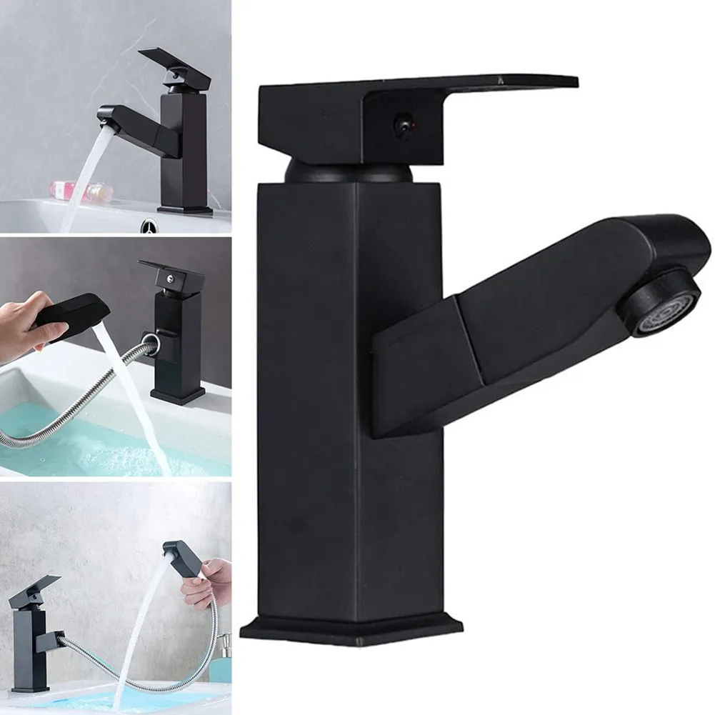 Black Matte Pull Out Kitchen Mixer Tap Bathroom Sink Sprayer Single Lever Faucet
Black Matte Pull Out Kitchen Mixer Tap Bathroom Sink Sprayer Single Lever Faucet