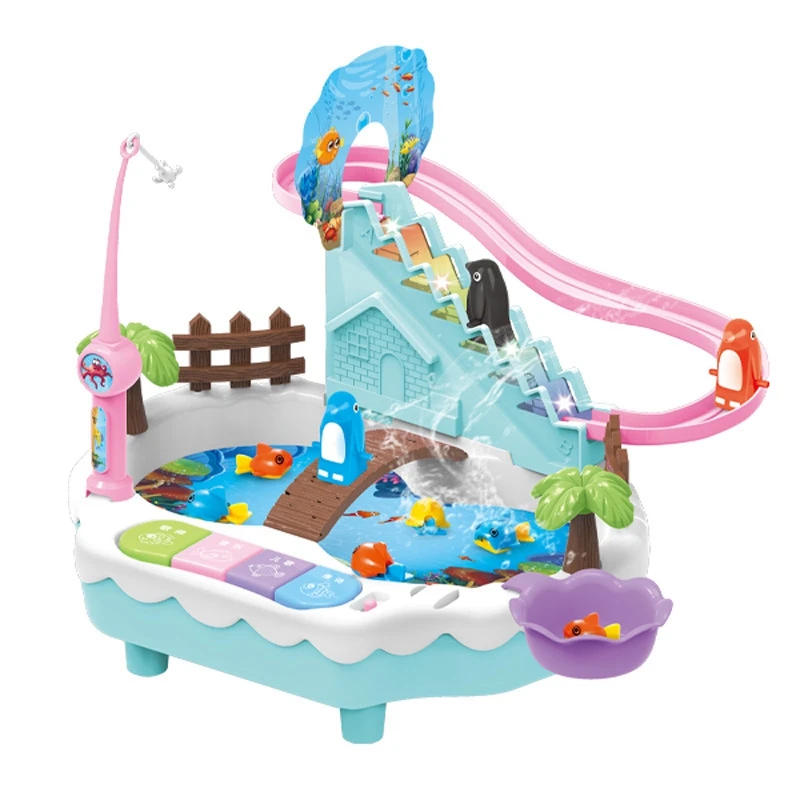 Fishing Game Toy for Kids, Electronic Toy Fishing Set with Slideway & Magnetic Pond,for Toddlers Ages 3-8 with Songs
Fishing Game Toy for Kids, Electronic Toy Fishing Set with Slideway & Magnetic Pond,for Toddlers Ages 3-8 with Songs