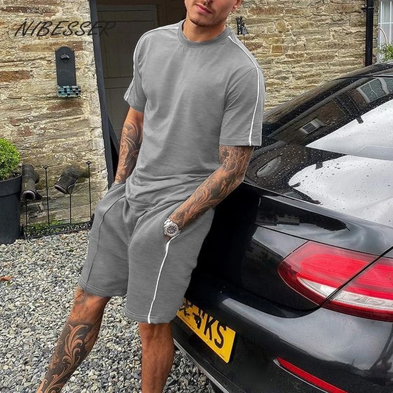 Новинка 2021, летние спортивные костюмы NIBESSER с коротким рукавом, мужской комплект из 2 предметов, мужские шорты + футболка, мужской спортивный ...
Новинка 2021, летние спортивные костюмы NIBESSER с коротким рукавом, мужской комплект из 2 предметов, мужские шорты + футболка, мужской спортивный ...