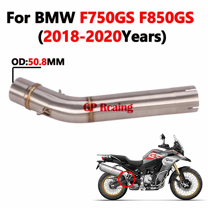 

Motorcycle Exhaust Muffler Mid Link Pipe Escape Slip-on For BMW F850GS / ADV 2018 2019 2020 F750GS F850GS F 850 GS 18 19 20