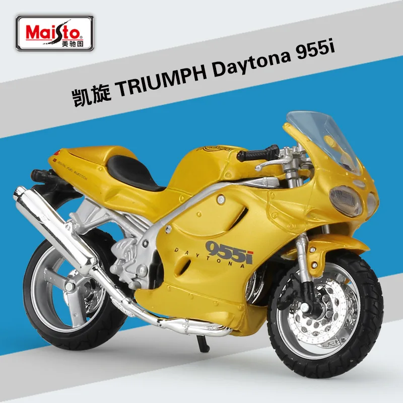 Maisto 1:18 Diecast Thunderbird Daytona 955i Speed Triple Sprint RS Daytona 675 Alloy Metal Motorcycle Road Racing Model
Maisto 1:18 Diecast Thunderbird Daytona 955i Speed Triple Sprint RS Daytona 675 Alloy Metal Motorcycle Road Racing Model