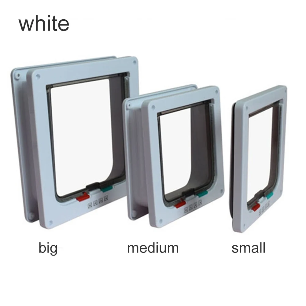 Cat door four-way locking pet cat kitten flap door white brown pet door suitable for door wall for front and rear doors
Cat door four-way locking pet cat kitten flap door white brown pet door suitable for door wall for front and rear doors