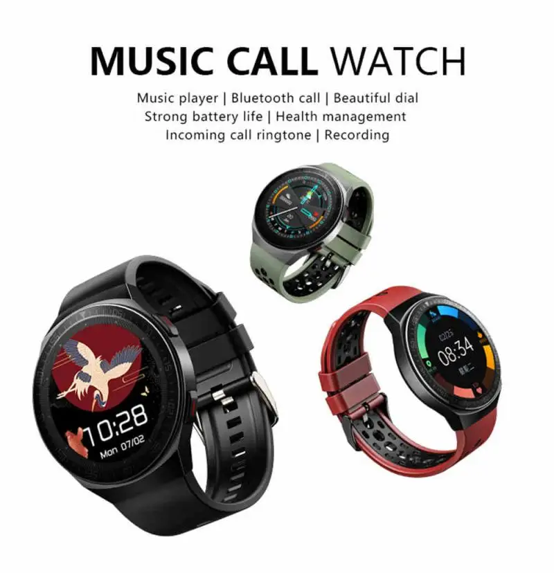MT3 Music Smart Watch Bluetooth-compatible Call Full Touch Screen Waterproof Recording Function 8G Memory Fashion Smart Watchs
MT3 Music Smart Watch Bluetooth-compatible Call Full Touch Screen Waterproof Recording Function 8G Memory Fashion Smart Watchs