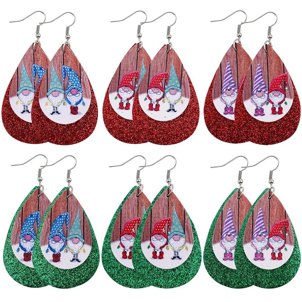 Christmas Gift Teardrop Veggie Leather Drop Earrings for Merry Christmas Tree Pendant Christmas Leather Earrings
Christmas Gift Teardrop Veggie Leather Drop Earrings for Merry Christmas Tree Pendant Christmas Leather Earrings