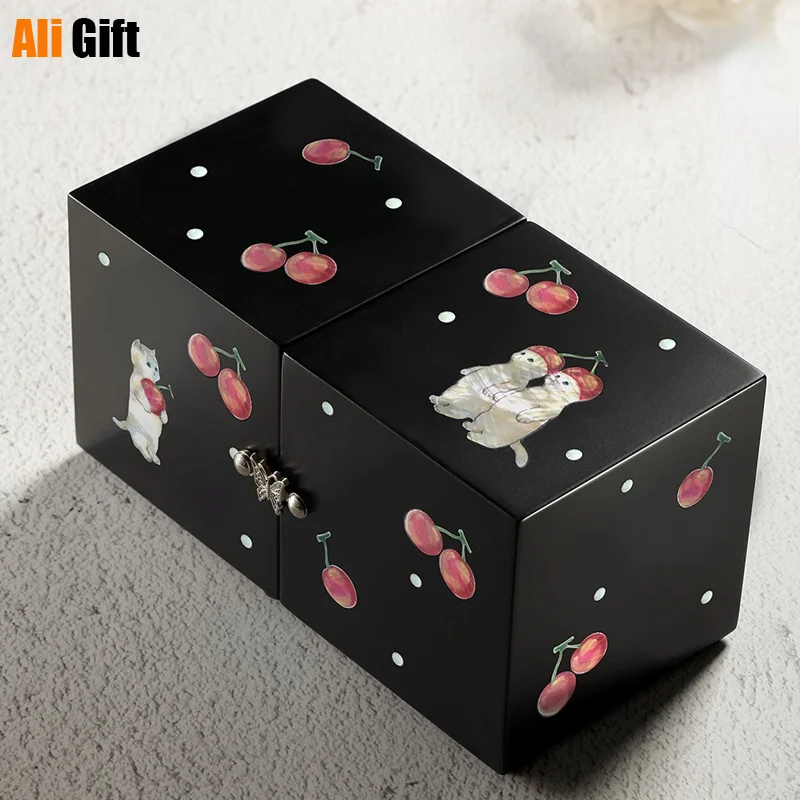 Mother-of-pearllacquer Wedding Gift Princess European Style Earrings Necklace Storage Box Organizer Wooden Box Case
Mother-of-pearllacquer Wedding Gift Princess European Style Earrings Necklace Storage Box Organizer Wooden Box Case
