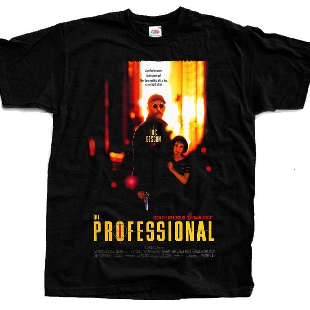 Leon The Professional V2 постер фильма джинс Рено Натали Портман 1995 футболка Все Размеры S 5XL