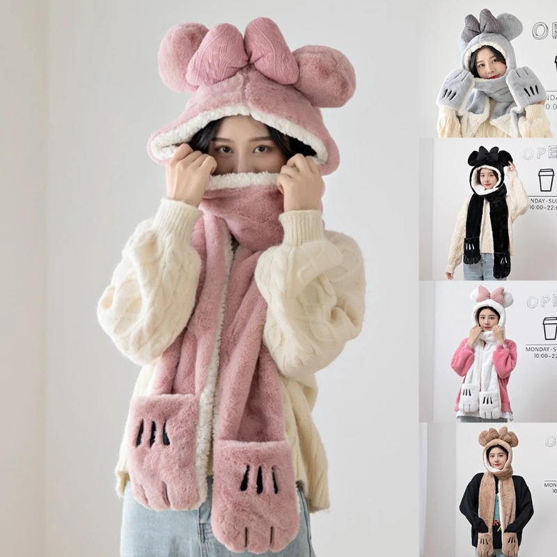 P8DB Cartoon Cat Paw Plush Hat with Scarf and Mittens Three Piece Set for Adults Kids
P8DB Cartoon Cat Paw Plush Hat with Scarf and Mittens Three Piece Set for Adults Kids