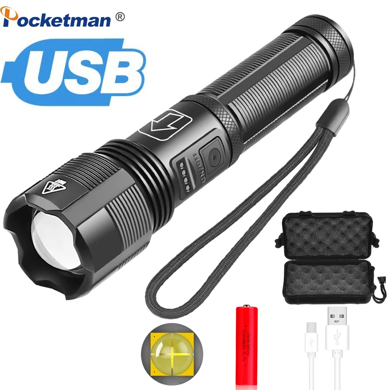 

Super Bright LED Flashlight High Lumen 5 Modes Zoomable Waterproof Torch Light Best Camping/Outdoor/Hiking/Flashlights