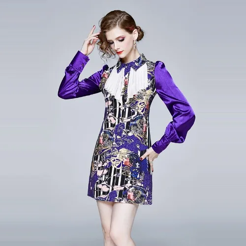 Luxury Runway Designer Vintage Print Mini Dress Women Lantern Sleeve Peter Pan Collar StraighDresses Elegant Lady Party Vestidos
Luxury Runway Designer Vintage Print Mini Dress Women Lantern Sleeve Peter Pan Collar StraighDresses Elegant Lady Party Vestidos