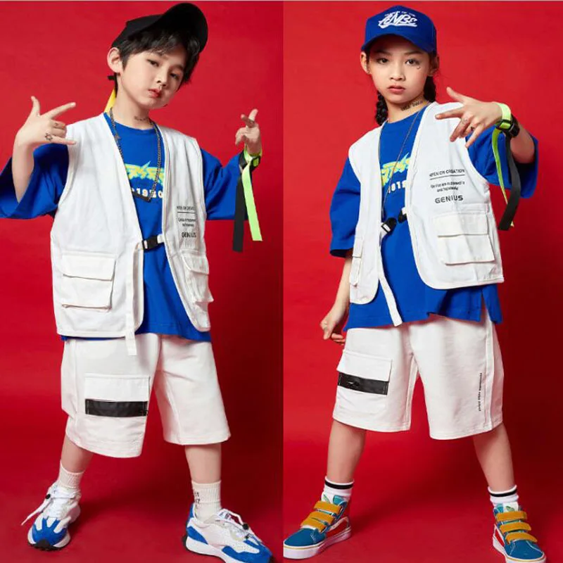 Kids Ballroom Hip Hop Show Clothing wWhite Vest Tops Tactical Cargo Shorts For Girl Boy Jazz Dance Costume Clothes Street Wear 
Kids Ballroom Hip Hop Show Clothing wWhite Vest Tops Tactical Cargo Shorts For Girl Boy Jazz Dance Costume Clothes Street Wear
